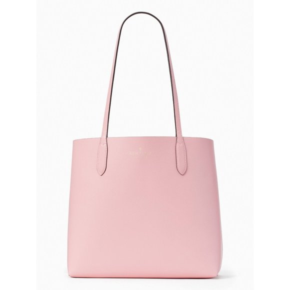 New Kate Spade Ava Reversible Tote with Pouch Double Faced Leather Deep Berry - Picture 3 of 5